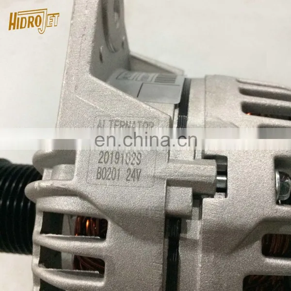 24V /80A / 10RK Alternator B0201 for D6D EC210 EC240 EC290 Engine photo-3