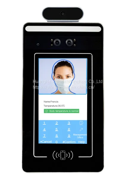 7inch Temperature detection Visual intercom  facial recognition mlx access control tablet with touch screen LCD & mask detection
