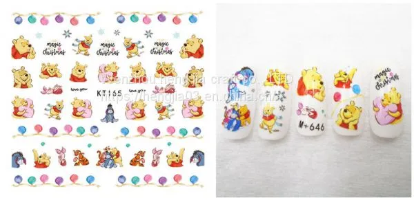 3D Cartoon Kids Wholesales Nail Sticker for Children Back Adhesive Decal Decoration Nail Sticker photo-3