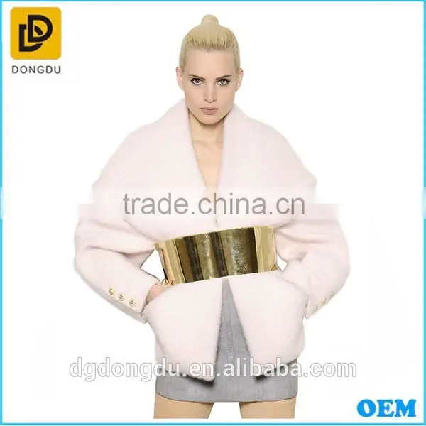 Elegant Style Real Raccoon Fox Fur Women's Winter Coat
