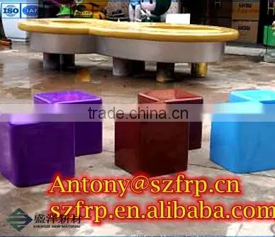 FRP Art Colorful Rgb Led Glowing Frp Led Bar Chair Decoration Modern Outdoor Led Cube/ Led Cube Chair/ Glow Cube