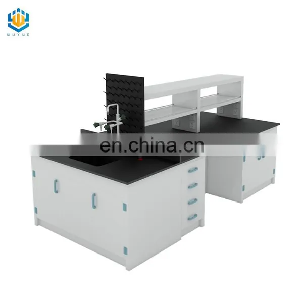 Polypropylene Laboratory Furniture Design Lab Working Table Chemical PP Island Work Bench photo-2