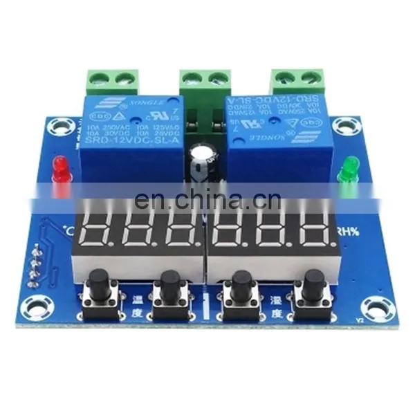 Xh-m452 Dual Output Automatic Thermostat Temperature Humidity Control Thermometer Hygrometer Controller Module DC 12V LED photo-2