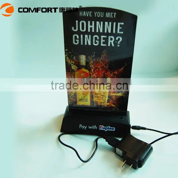 Led Illumunated Tent Table Flashing Menu Holder photo-4