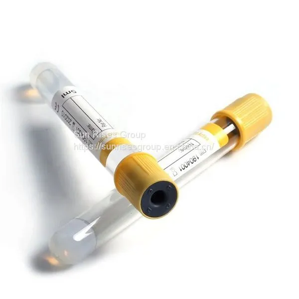Трубка для сбора крови одноразового использования CE Gel&Clot с желтой крышкой