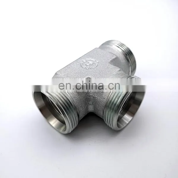 Eaton/Parker High Press Male Thread NPT BSP UNF JIC O-ring Carbon Steel Pipe Joint Fitting Quick Coupling Tee photo-5
