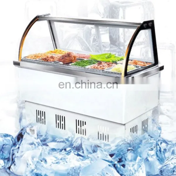 Ice Cream Display Cooler Restaurant Barbecue Malatang Refrigerator Preservation Frozen Commercial Ice Cream Display Showcase photo-4