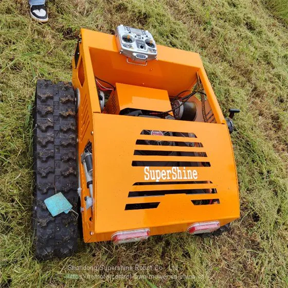 Lawn Mower Robot, China Rechargeable Brush Cutter Price, Radio Controlled Slope Mower for Sale photo-2
