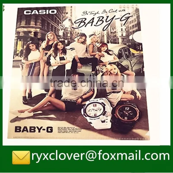 Promotional Advertising Gifts PP Plastic A4 Size L Shape Folder photo-4