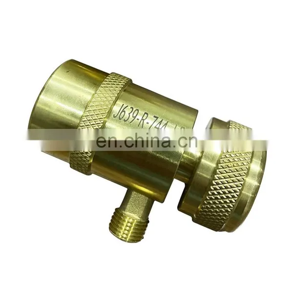 J639-R-744 LP CO 2 Refrigeration Carbon Dioxide Valve Brass Switch Quick Connector Quick Coupler Adaptor