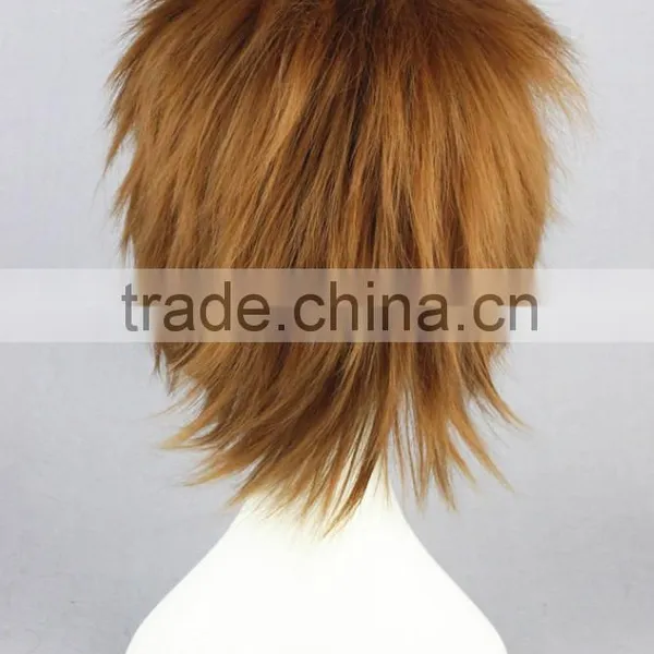 High Quality 35cm Short Straight Naruto Wig Sabaku no Gaara Brown Wig Cosplay Synthetic Anime Wig Cosplay Hair Wigs photo-5