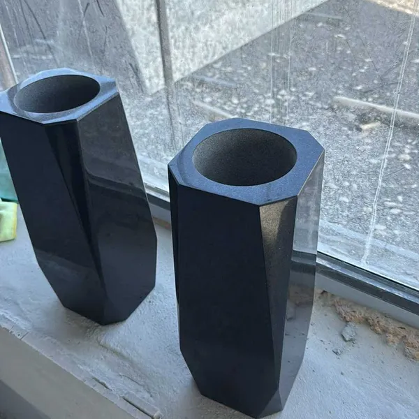 Owinstone-premium Black Naturally Polished Granite/gabbro Books/ Vases/ Pillars for Wholesale, Customized Available, Cheap Price photo-3