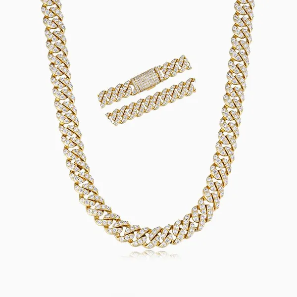 Shining Star Jewelry Solid 14K Gold Plated 10mm Hip Hop Miami Cuban Link Chain photo-2