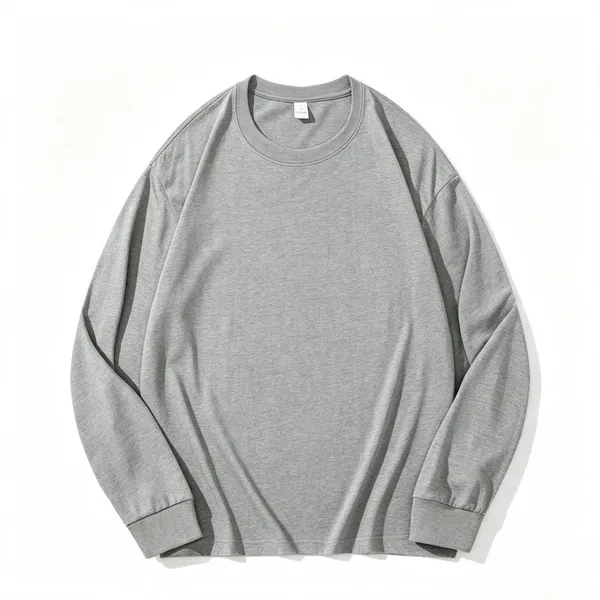 Long-sleeved Cotton T-shirt With a Round Neckline photo-2