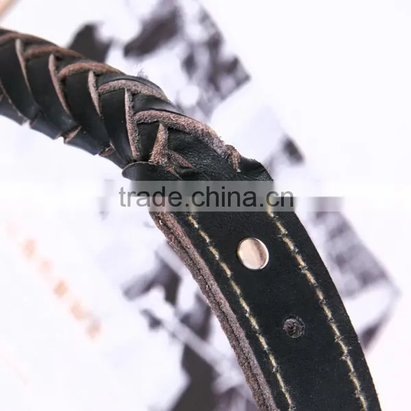 SImple Design Personalized Leather Dog Collar photo-6