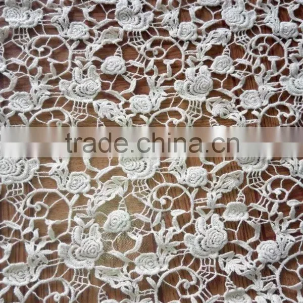 2016 Water Soluble Lace Fabric Cotton Embroidery Full Lace for Garment Accessory photo-4