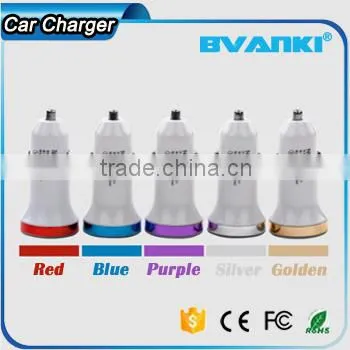 Promotional Output DC 5V 2.1A Double Speed Fast Charge Aluminum Alloy Universal Portable Dual USB Car Charger Wholesale photo-4
