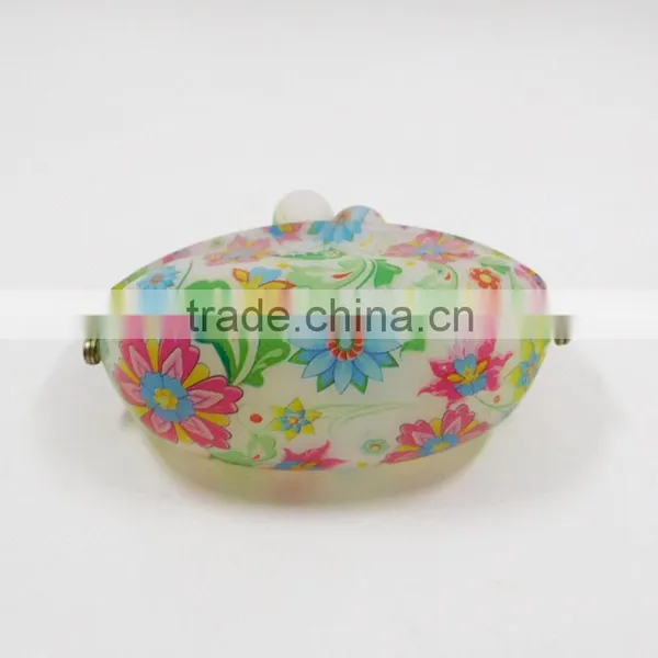Factory Wholesale Floral Printed Gifts Bag Mini Retro Silicone Smart Wallet photo-4