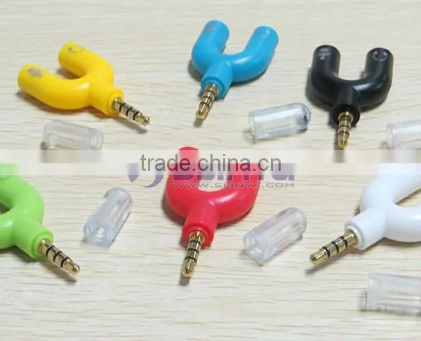 Earphone Headphone Jack Ear Cup Splitter Adaptor Music Share Set photo-4