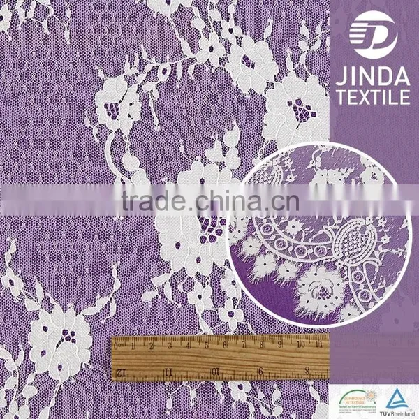Wholesale White Embroidery Chemical Lace Embroidery Fabric Tablecloth photo-4