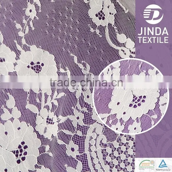 2016 New Design Eyelash White Lace French Fabric photo-6