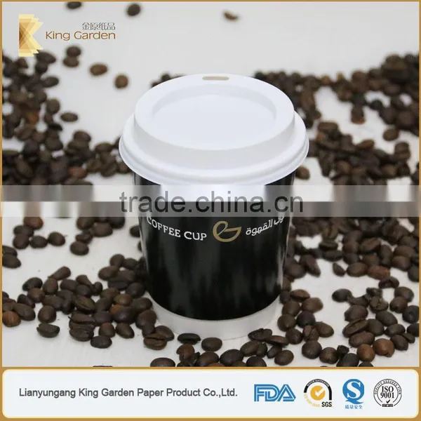 Disposable Black Hot Drink Paper Cups photo-5