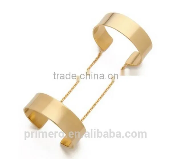 New Euro-American Vintage Two-ring Chains Arm Bangles Alloy Multilayered Bracelet photo-5