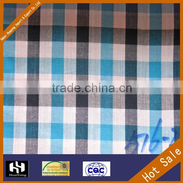 40s Cotton Plaid Shirting Fabric at Factory Price Wholesale Men's t Shirt