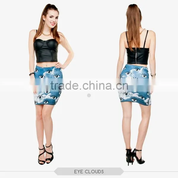 Short Mini Skirts Hot Sex Girls Tight Slim Mini Skirt High Quality 3d Digital Full Print Custom Hot Sale Tube Stretchy Skirt photo-2