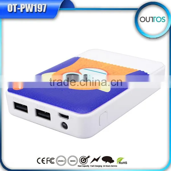 New A A 18650 Battery Lovely Cartoon Power Bank Free Custom Logo photo-2