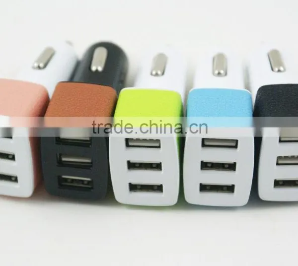 Universal Triple USB Car Charger Adapter Power Adapter Fast Charging for IPhone photo-6
