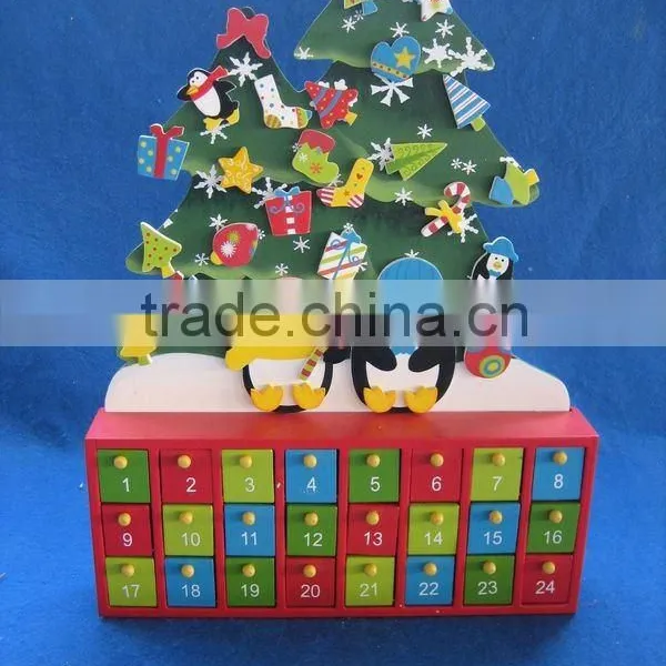 Wooden Christmas Calendar Box With Magnet