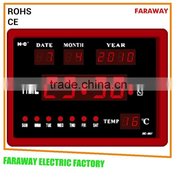 Led Table Clock With Calendar, Alaram,temperature photo-2