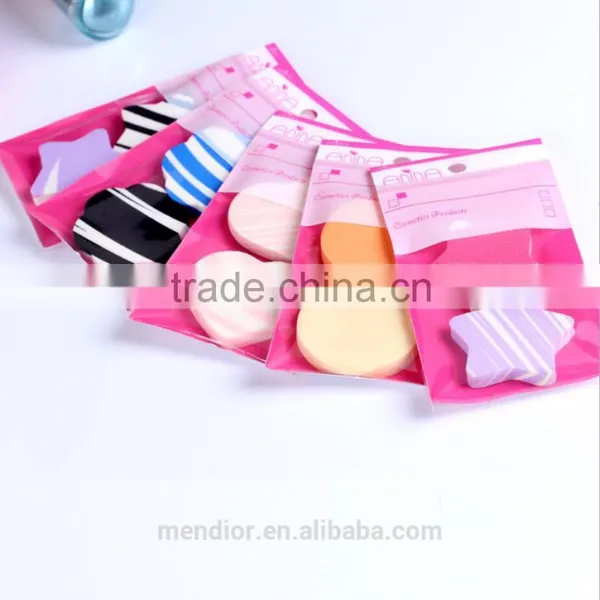 Mendior Top Quality Zebra Star Cotton Makeup Powder Puff Sponge 2pcs