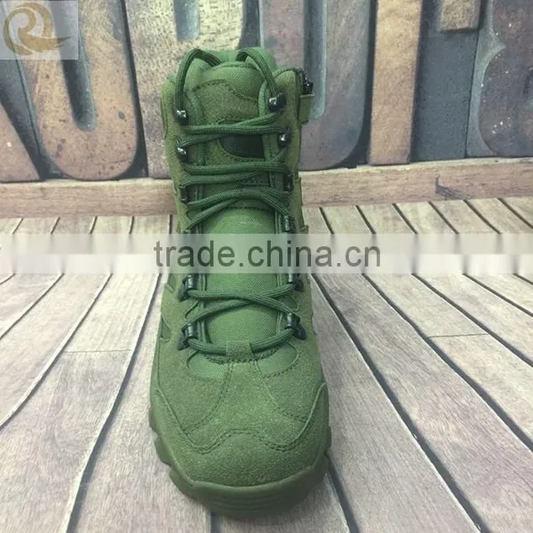 2016.high Quality Leather Low Ankle Green Military Boots photo-2