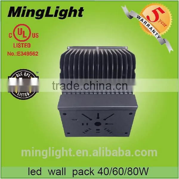 40w 60w 80w DLC UL CUL Led Wall Pack Light , 60 Watt DLC Led Wallpack , 5 Years Warranty photo-5