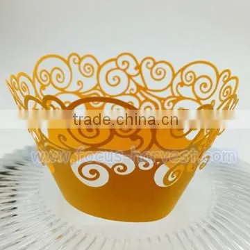 A17 Laser Cut Cupcake Wrapper, Paper Cupcake Wraps Muffin Cup Medium Size Famous Cupcake Cake Decoration Item photo-4
