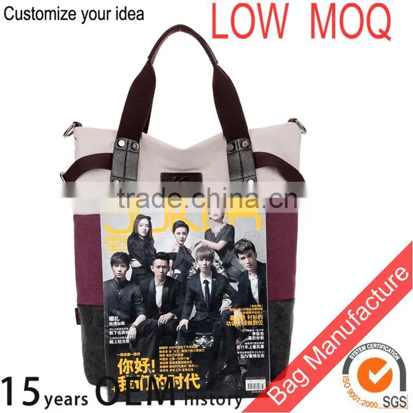 Factory Messenger Shoulder Bag With Stripe / Canvas Hand Bag photo-4