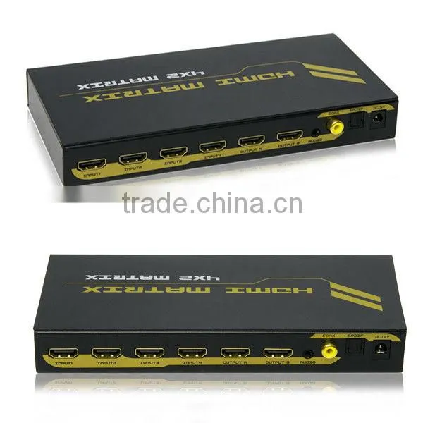 HDMI 4X2 Matrix With Adio Output Stereo Toslink Coaxial 1080p photo-3