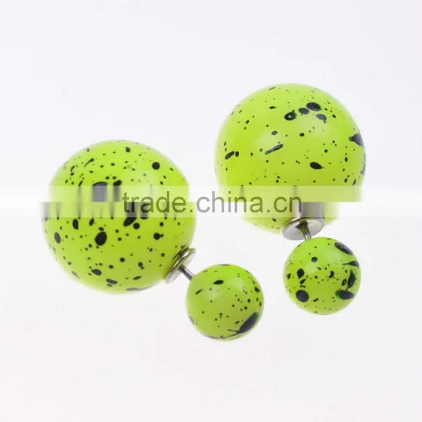 Fashion New Arrival Candy Color Imitation Big Pearl Earrings Women's Jewelry Beautiful Stud Earrings photo-6