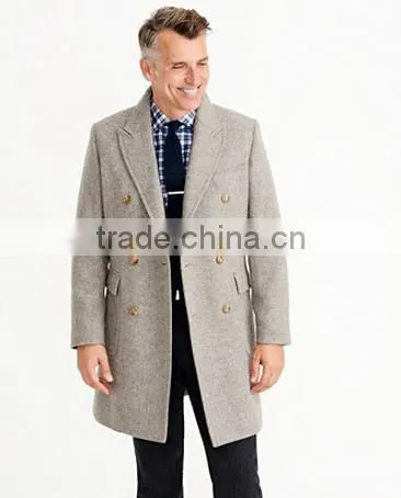 Hot Style Double Breasted Two Patch Pockets Japanese Long Coat Men photo-2