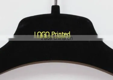 Black Thin Flocking Dress Plastic Hanger photo-6