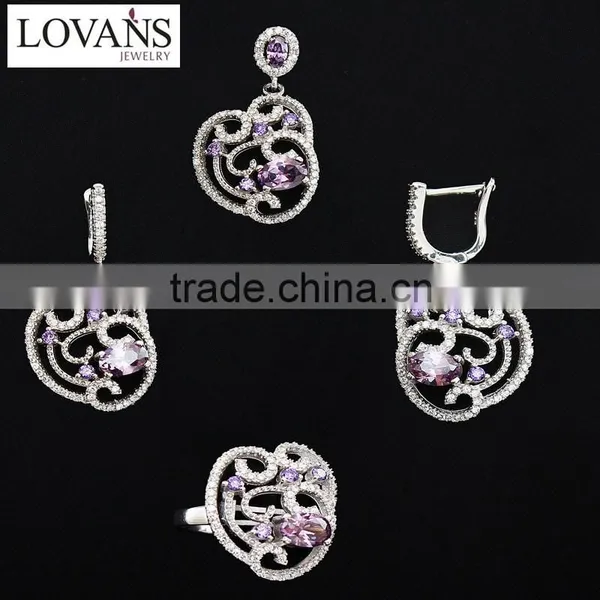 Customize 925 Silver Earrings Set Wedding Decoration Fashion Jewelry TZ-0212 photo-2
