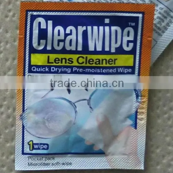 Individually Wrapped Lens Cleaner, Eyeglass Cloth, Wet Tissue, Wet Wipe photo-2