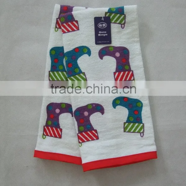 Wholesale Cotton Tea Towel Plain Printed 100% Cotton Kitchen Towel With Dobby Border photo-2