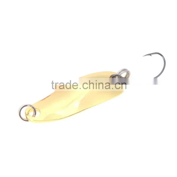 2.8cm/2.5g Fishing Spoon Lure Sequin Paillette Metal Hard Bait Hook Tackle Gold photo-2