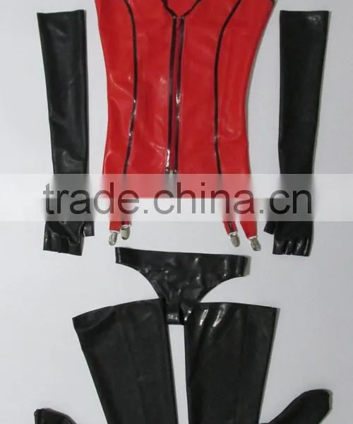 Sexy Metalic Purple Natural Latex Catsuit Sent Lingerie Plus Size Hot Sale photo-2