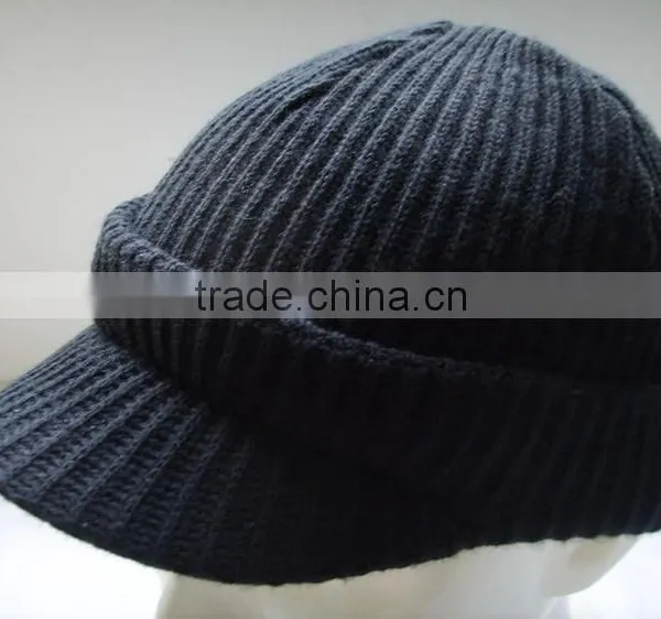 Winter Knitted Wool Hat for Old Man photo-3