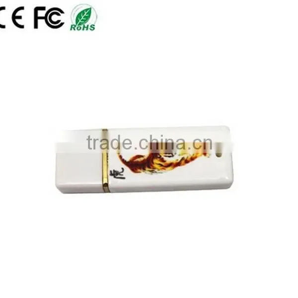 Promotional Usb Flash Disk With Siberian Tiger/blue and White Porcelain photo-2