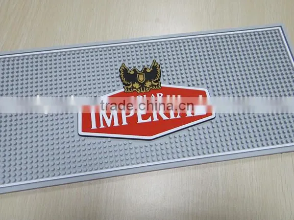Anti-slip Soft Silicone Pvc Rubber Custom Bar Mat photo-3